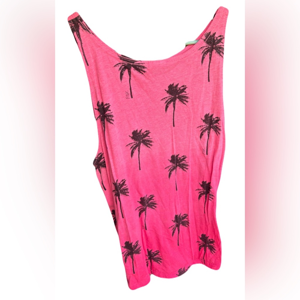 PINK Victoria's Secret Bright Pink Palm Tank Top